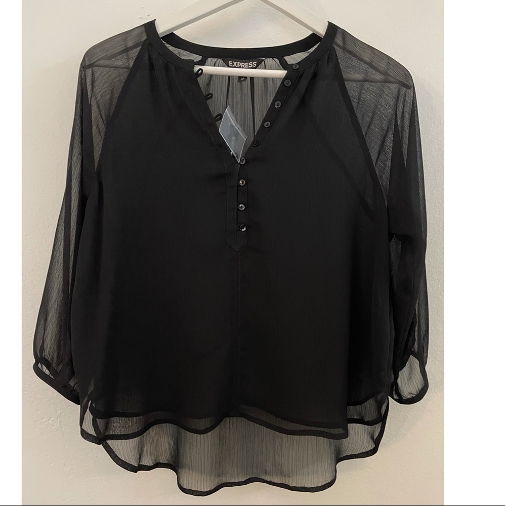 Express Chiffon Blouse Black